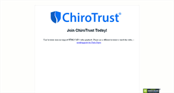 Desktop Screenshot of joinchirotrust.com