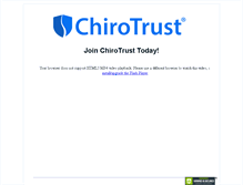 Tablet Screenshot of joinchirotrust.com